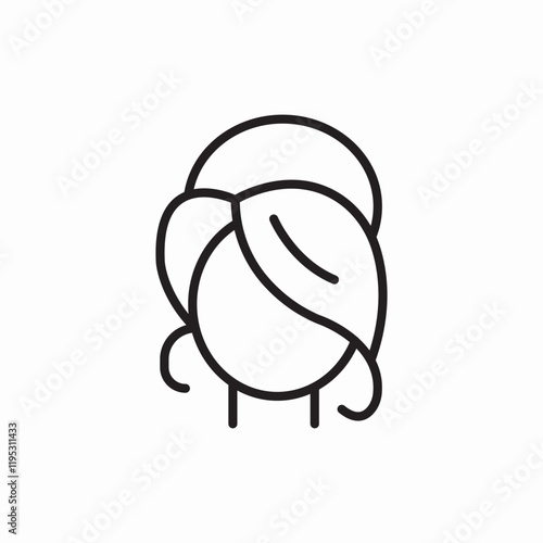 beauty salon woman icon vector sign