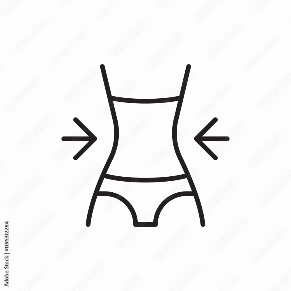 Fototapeta premium slim waist icon vector sign