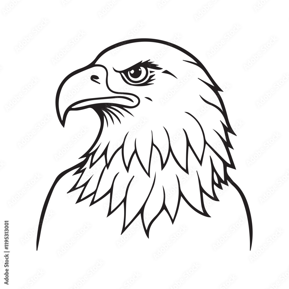 Fototapeta premium Cute Eagle head vector