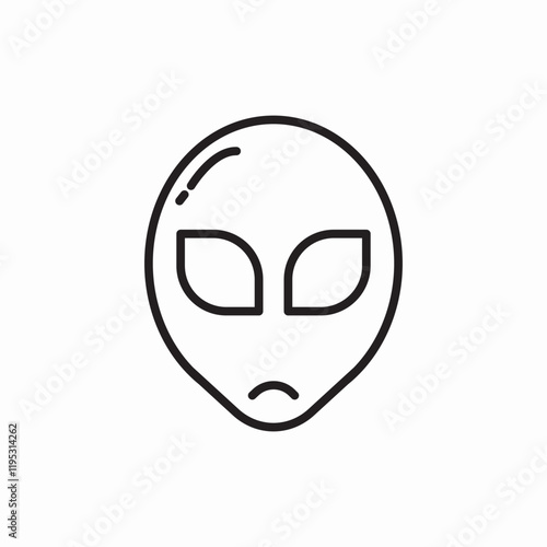 alien face icon vector sign