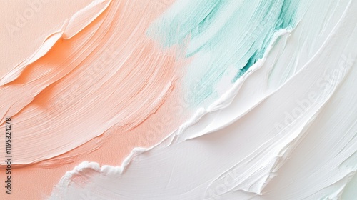 Wallpaper Mural Abstract composition with soft pastel colors blending across a textured white background Torontodigital.ca