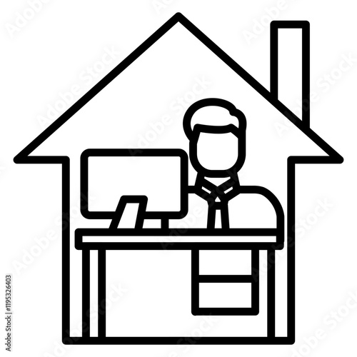 Working at Home Icon