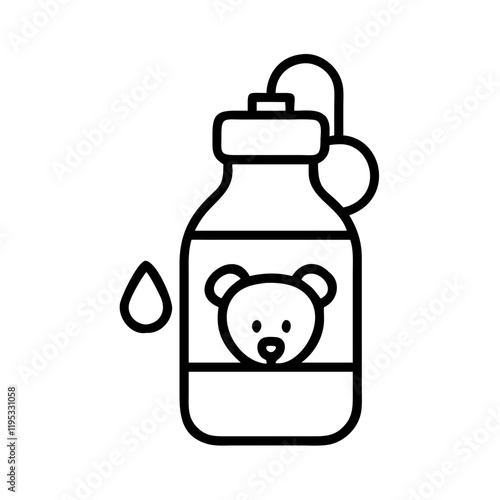 hamster water bottle icon, hamster water bottle line art - simple line art of hamster water bottle, perfect for hamster water bottle logos and icons and themed design  photo