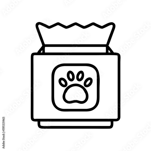 pet cleaning wipes icon, pet cleaning wipes line art - simple line art of pet cleaning wipes, perfect for pet cleaning wipes logos and icons and themed design  photo