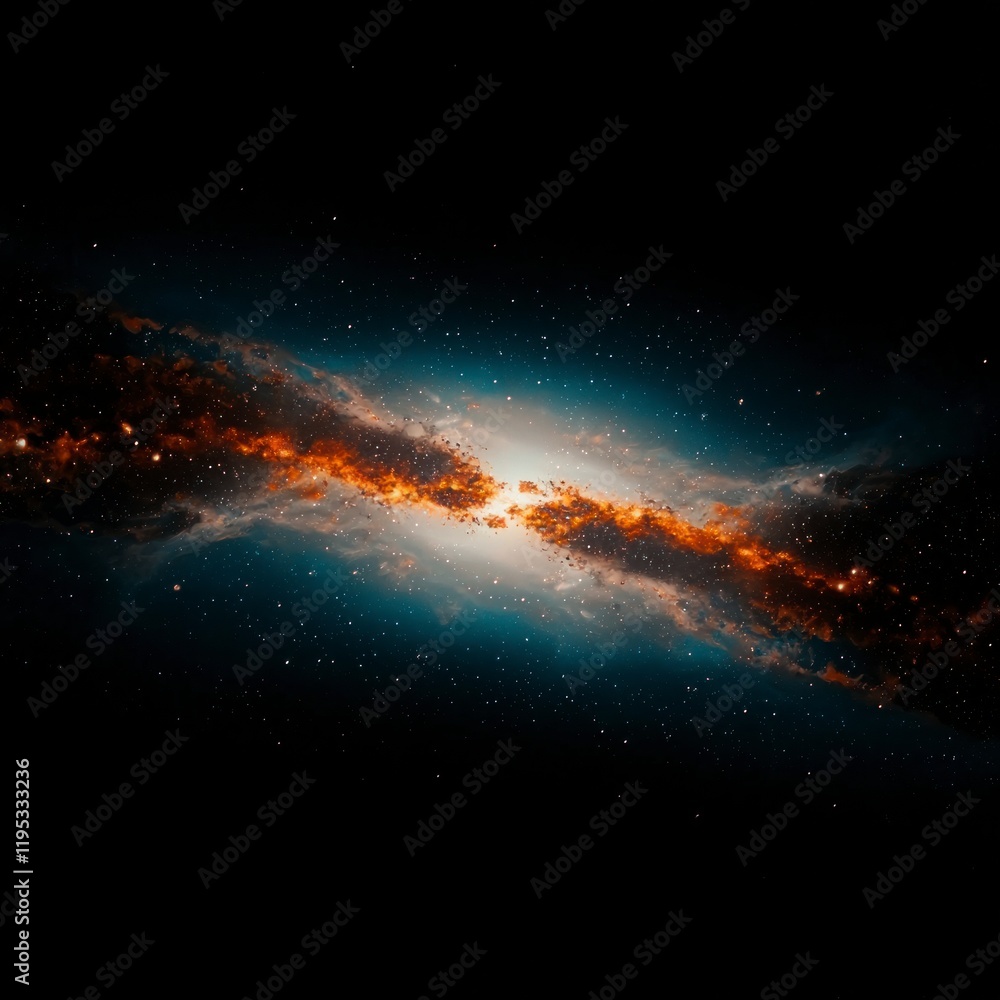 Fototapeta premium Cosmic Nebula Starry Night Galaxy Background Image