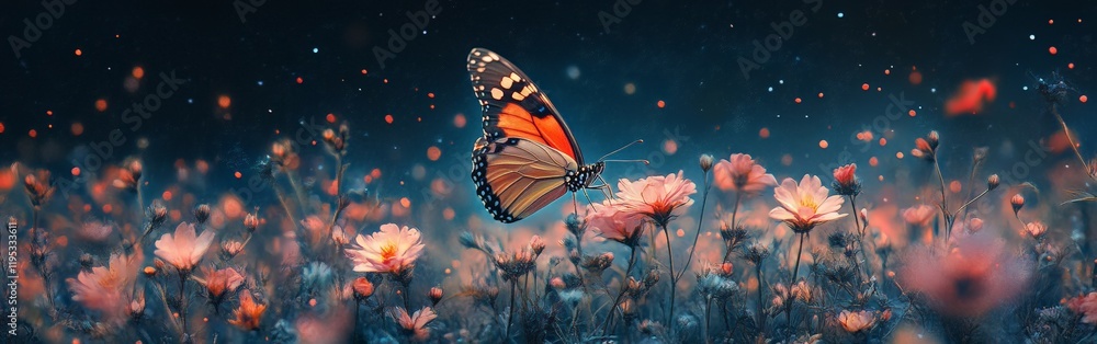 A whimsical gothic garden pattern featuring florals, butterflies, and celestial elements, perfect for artistic or decorative purposes. A whimsical gothic garden pattern featuring florals, butterflies, and celestial elements, perfect for artistic or decorative purposes.