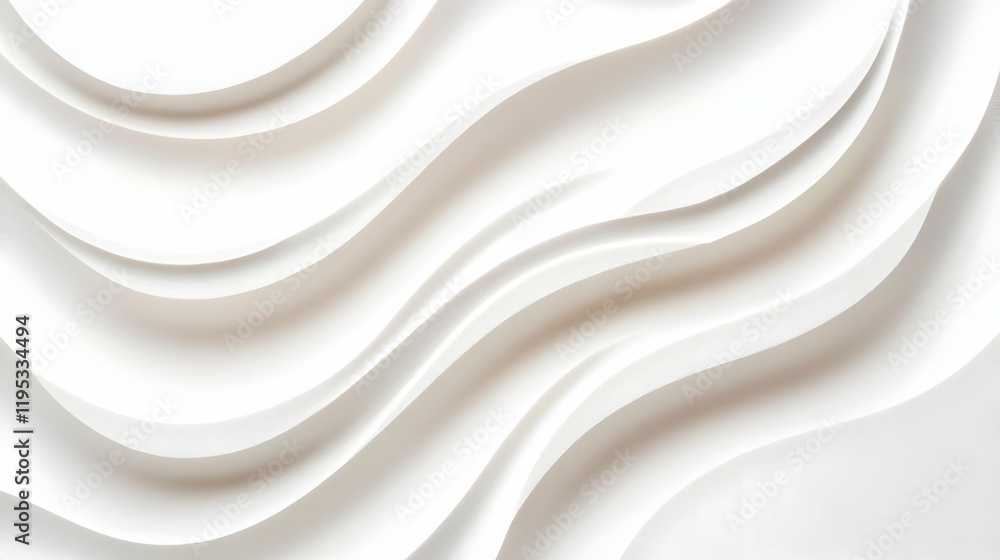 Obraz premium White Abstract Wave Background Illustration