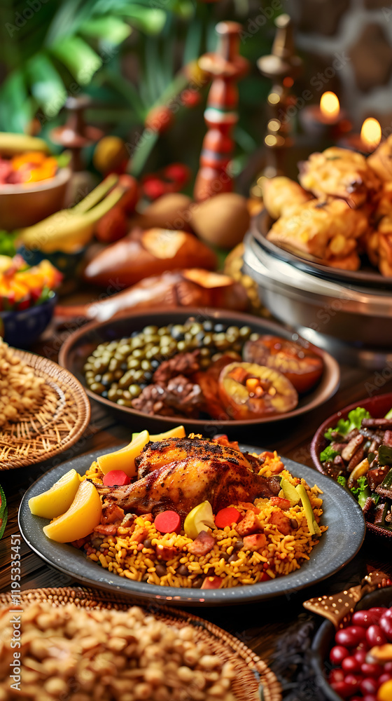 Kwanzaa Festive Table: A Delectable Array of Traditional African-American and Afro-Caribbean Cuisine Kwanzaa Festive Table: A Delectable Array of Traditional African-American and Afro-Caribbean Cuisine