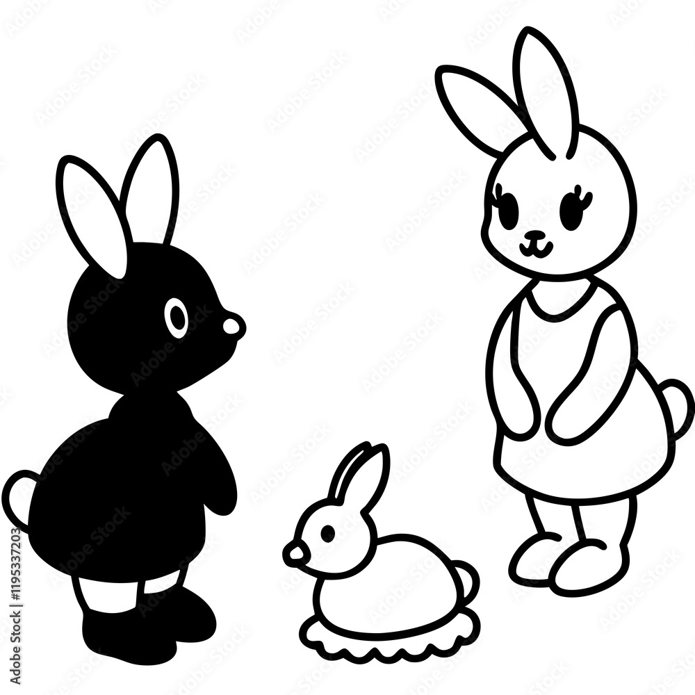 Fototapeta premium rabbit and carrot