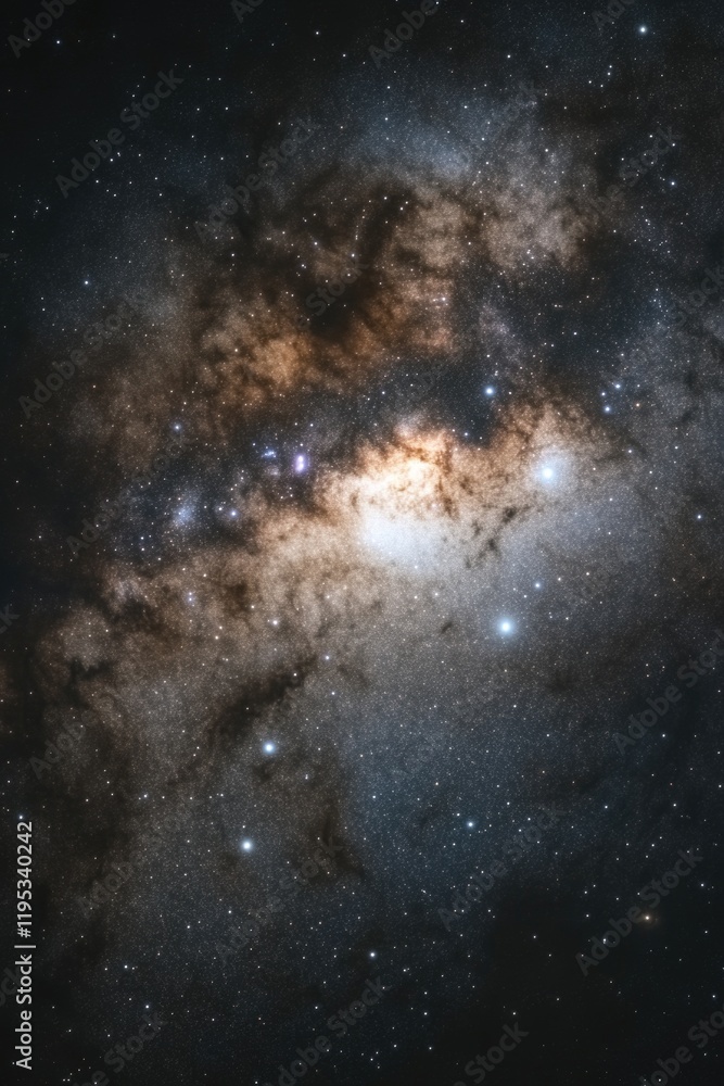 Fototapeta premium Large galaxy with many stars