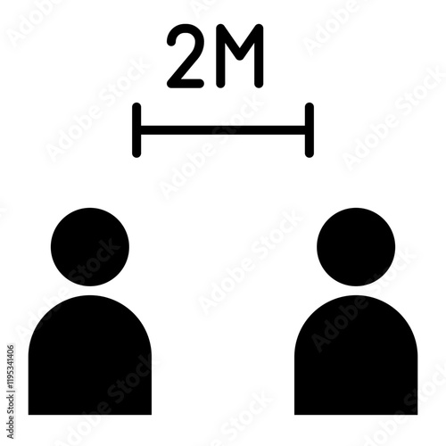 Social distancing icon