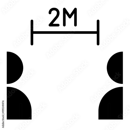 Social distancing icon