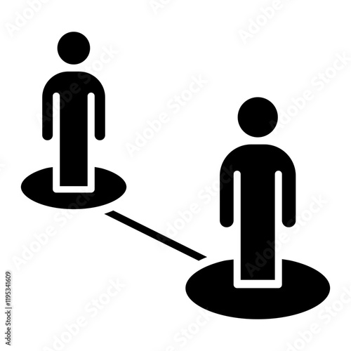 Social distancing icon