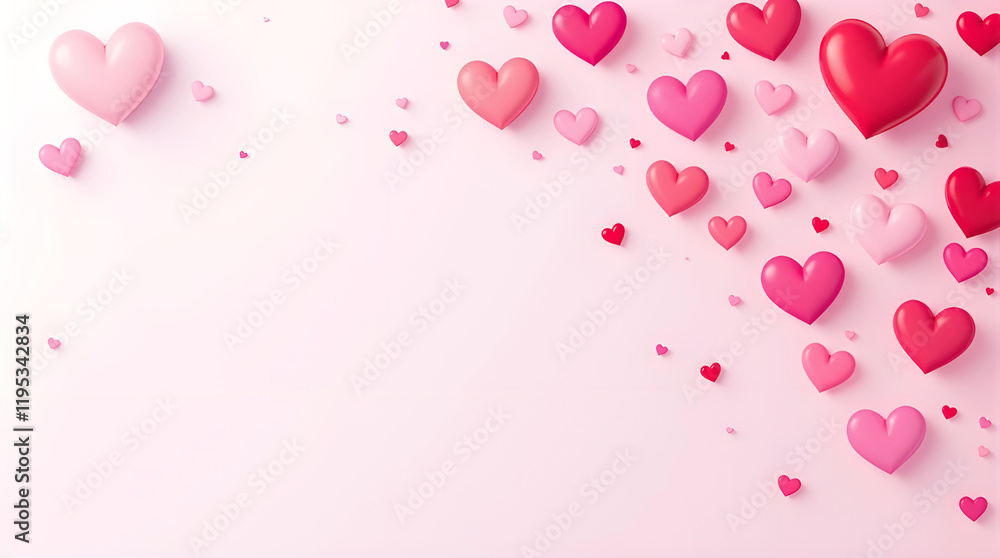 Valentine's Day heart shape on pink background Valentine's Day heart shape on pink background