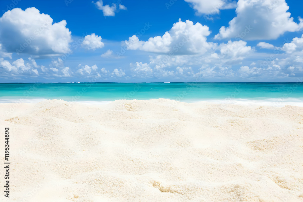 Beach Background Image: White Sand and Turquoise Ocean Beach Background Image: White Sand and Turquoise Ocean