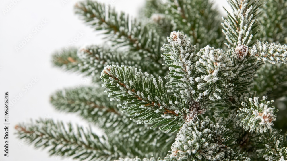 close-up of green fir tree branches dusted with snow, embodying the spirit of winter and the holiday season, creating a peaceful and festive atmosphere close-up of green fir tree branches dusted with snow, embodying the spirit of winter and the holiday season, creating a peaceful and festive atmosphere