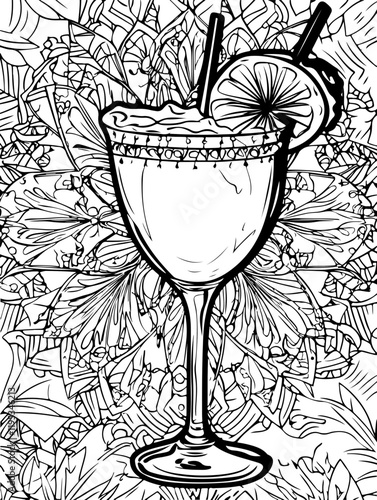 Coloring Page - vectorized - From the Love, Vacation, Fun and Drinks - Package