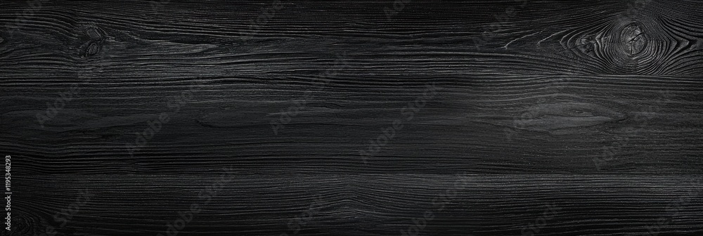 Naklejka premium Versatile background featuring rich black wood grain aesthetics.