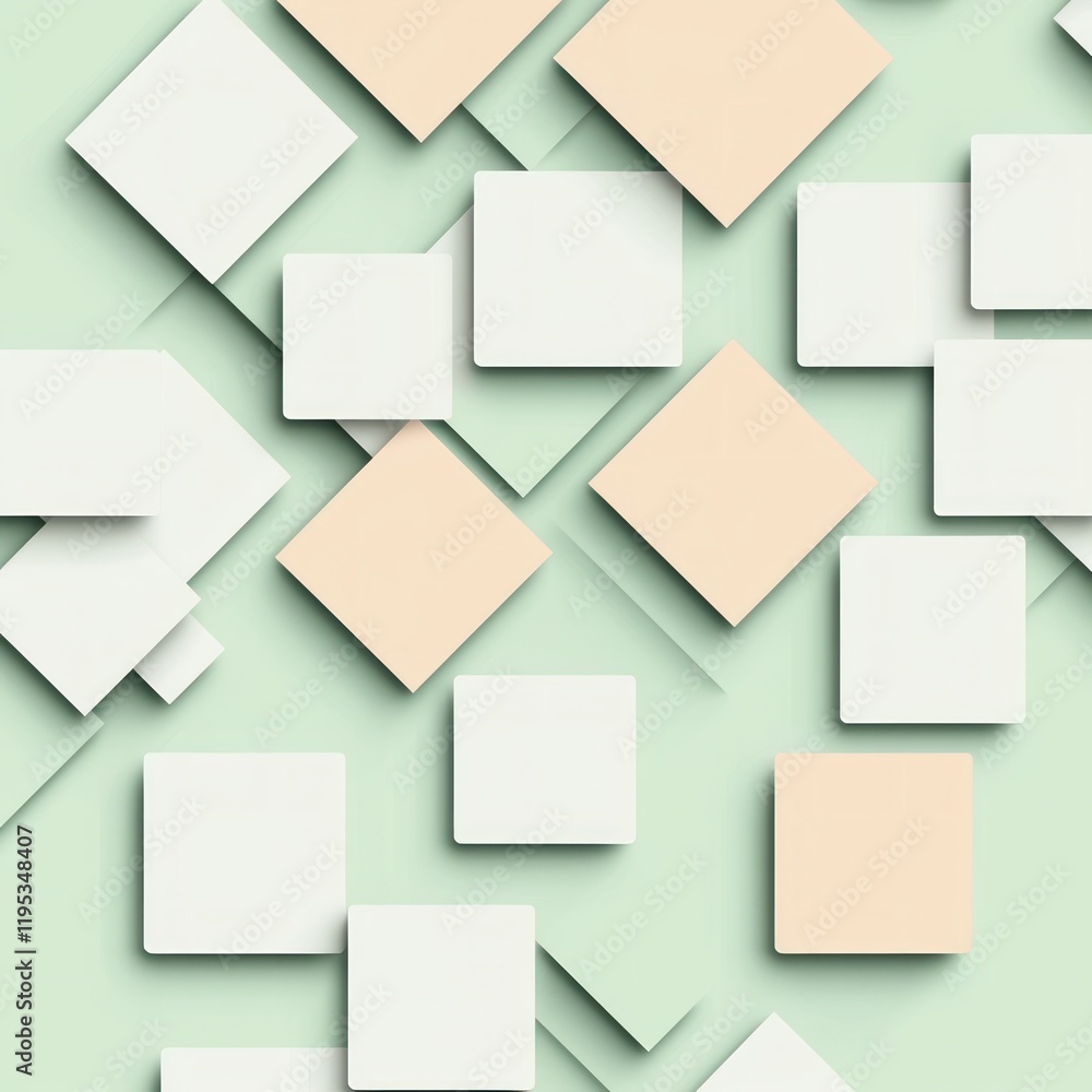 Abstract Geometric Pattern Modern Beige White Squares Background Abstract Geometric Pattern Modern Beige White Squares Background