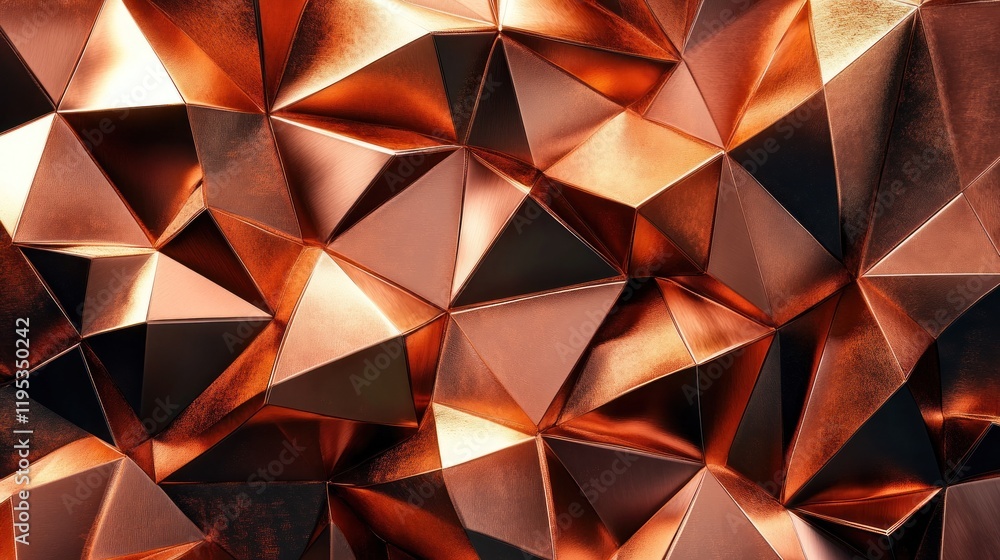 Obraz premium Abstract copper triangular background for design or art
