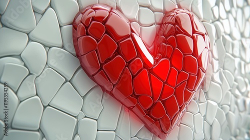 Captivating heart imagery digital art high fidelity artistic environment close-up emotion and love photo