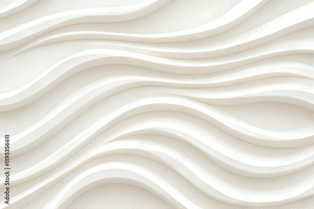 Obraz premium Abstract White Wave Background Illustration