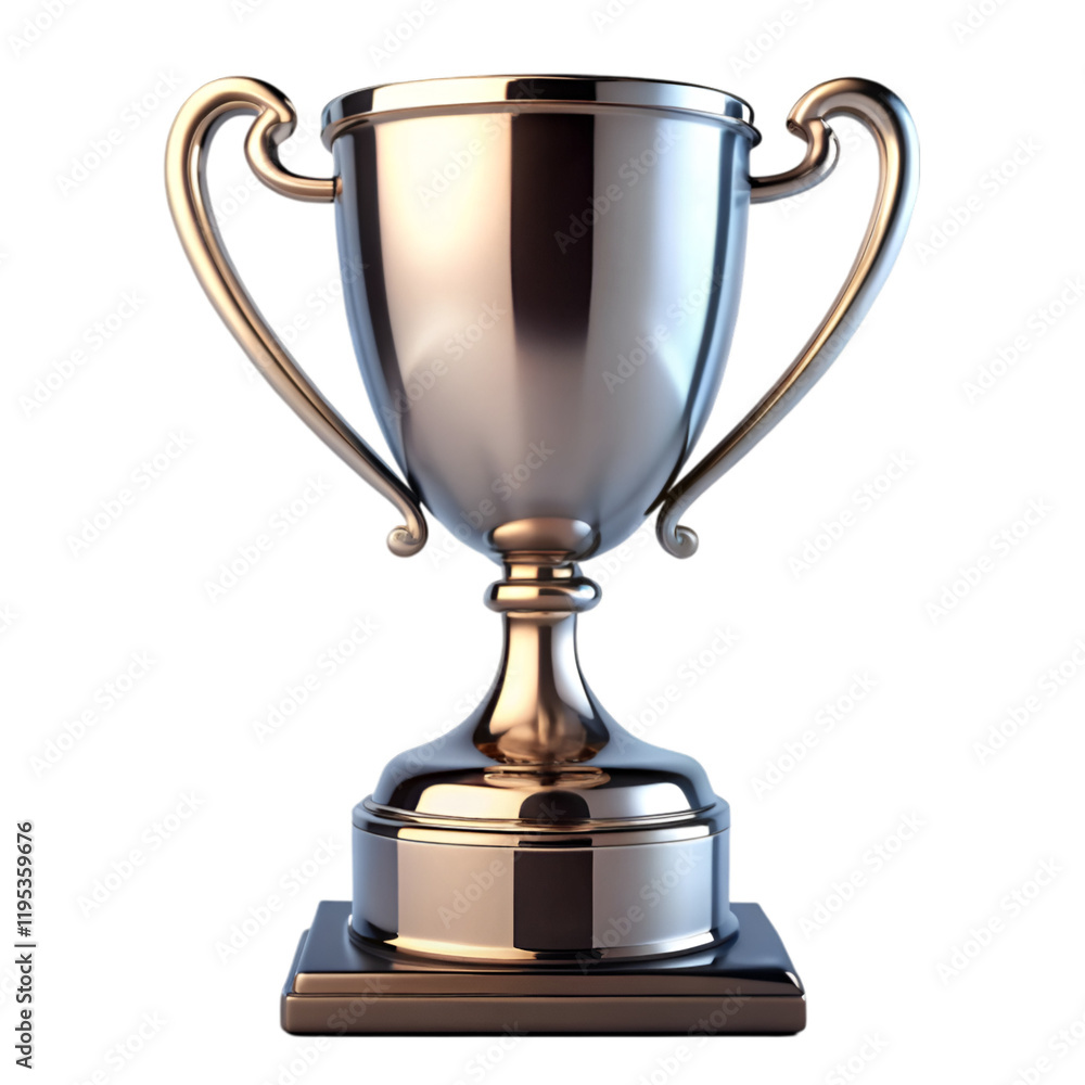 Silver trophy isolated on transparent background Silver trophy isolated on transparent background