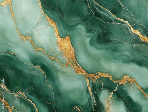 luxurious abstract green marble surface pattern with golden veins and natural stone texture for premium interior design background