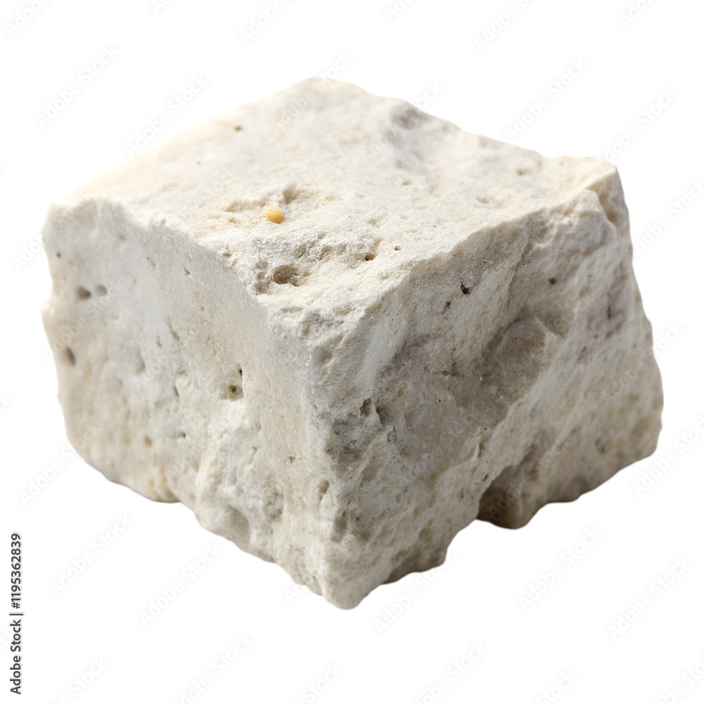 Limestone piece isolated on transparent background Limestone piece isolated on transparent background