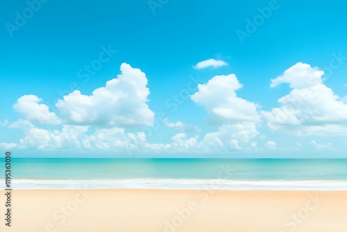 Wallpaper Mural Serene Beach Landscape Illustration Torontodigital.ca