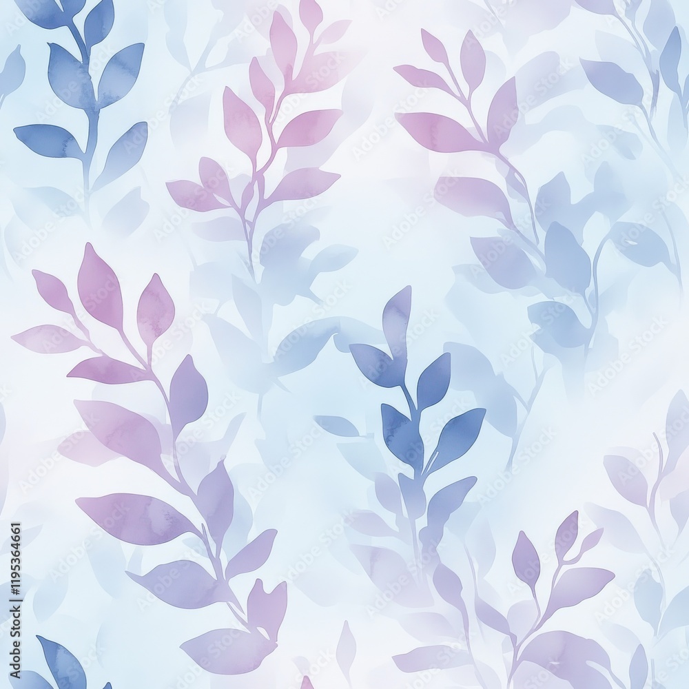 Serene watercolor doodle of soft leaves in pastel tones creating a calming atmosphere for creative endeavors Serene watercolor doodle of soft leaves in pastel tones creating a calming atmosphere for creative endeavors