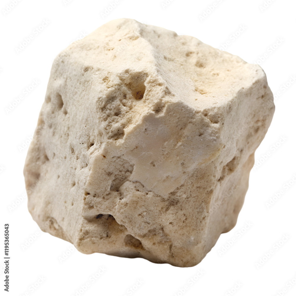 Limestone piece isolated on transparent background Limestone piece isolated on transparent background