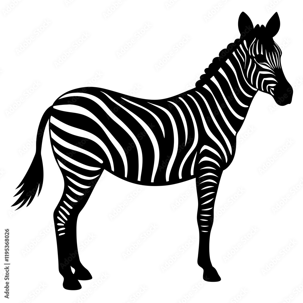Fototapeta premium Zebra silhouette