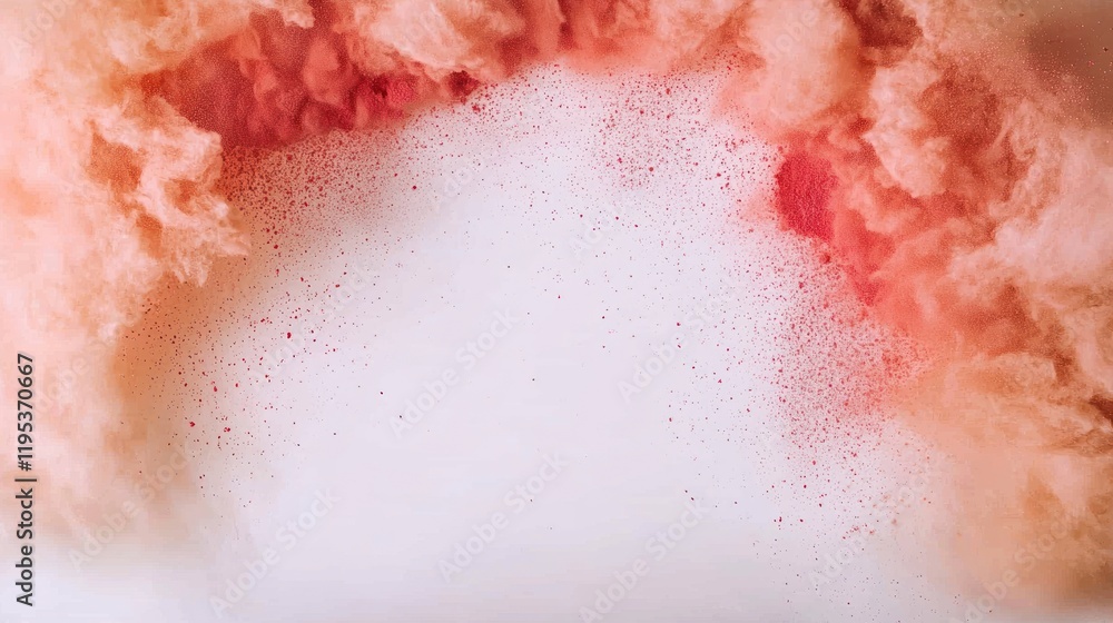 Fototapeta premium Pink Peach Powder Explosion Abstract Background Texture