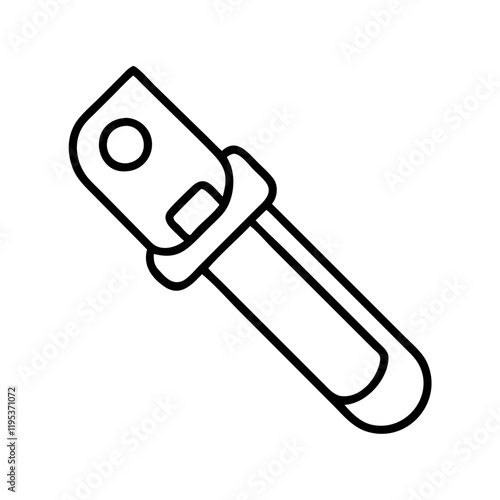 paint can opener icon, paint can opener line art - simple line art of paint can opener, perfect for paint can opener logos and icons and themed design 