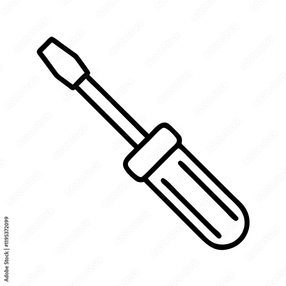 screwdriver icon, screwdriver line art - simple line art of screwdriver, perfect for screwdriver logos and icons and themed design screwdriver icon, screwdriver line art - simple line art of screwdriver, perfect for screwdriver logos and icons and themed design