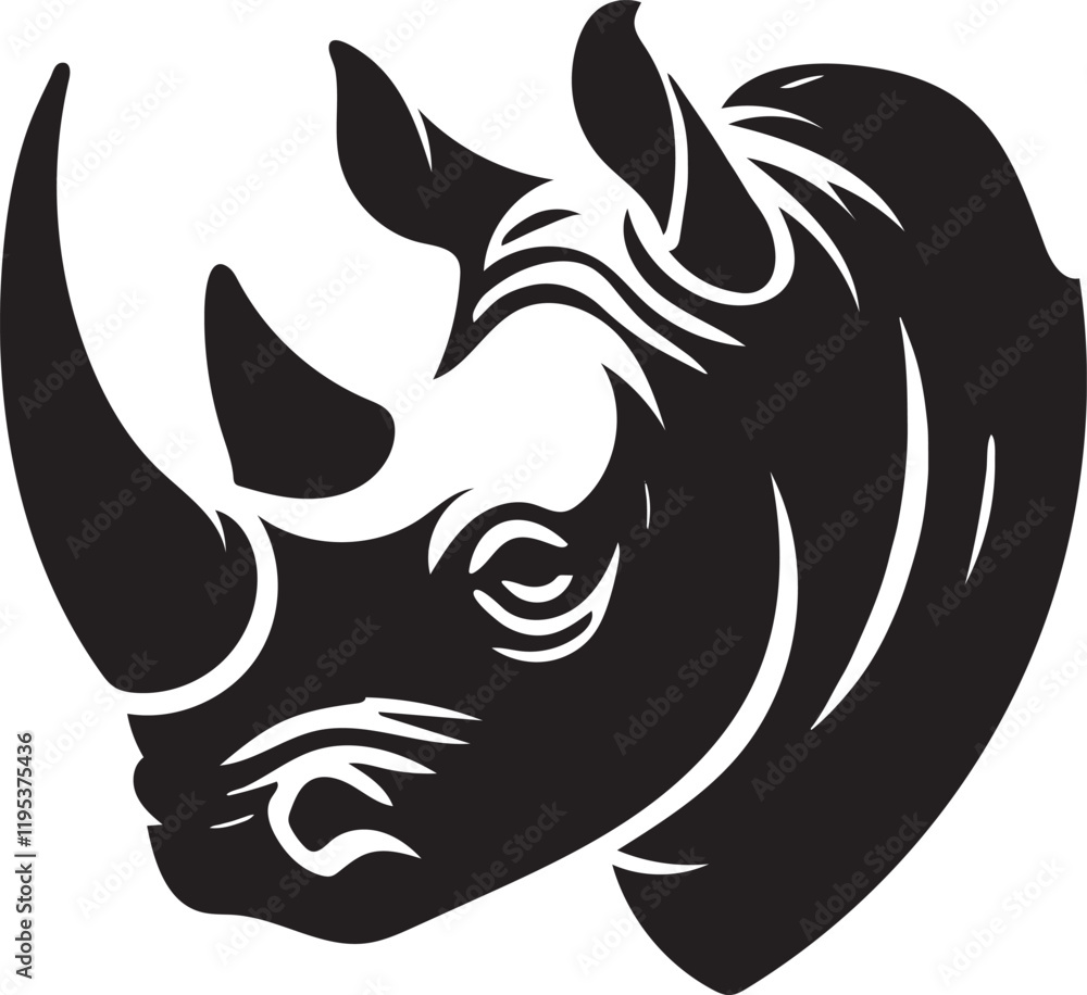 head of a rhino head of a rhino