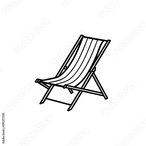 beach chair icon isolated on transparent background
