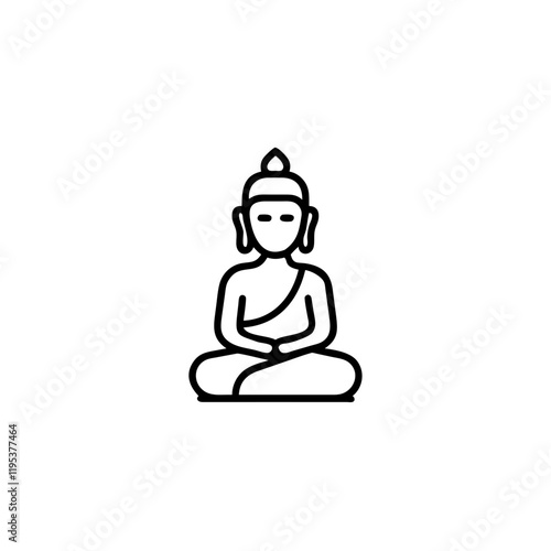 buddha statue icon isolated on transparent background
