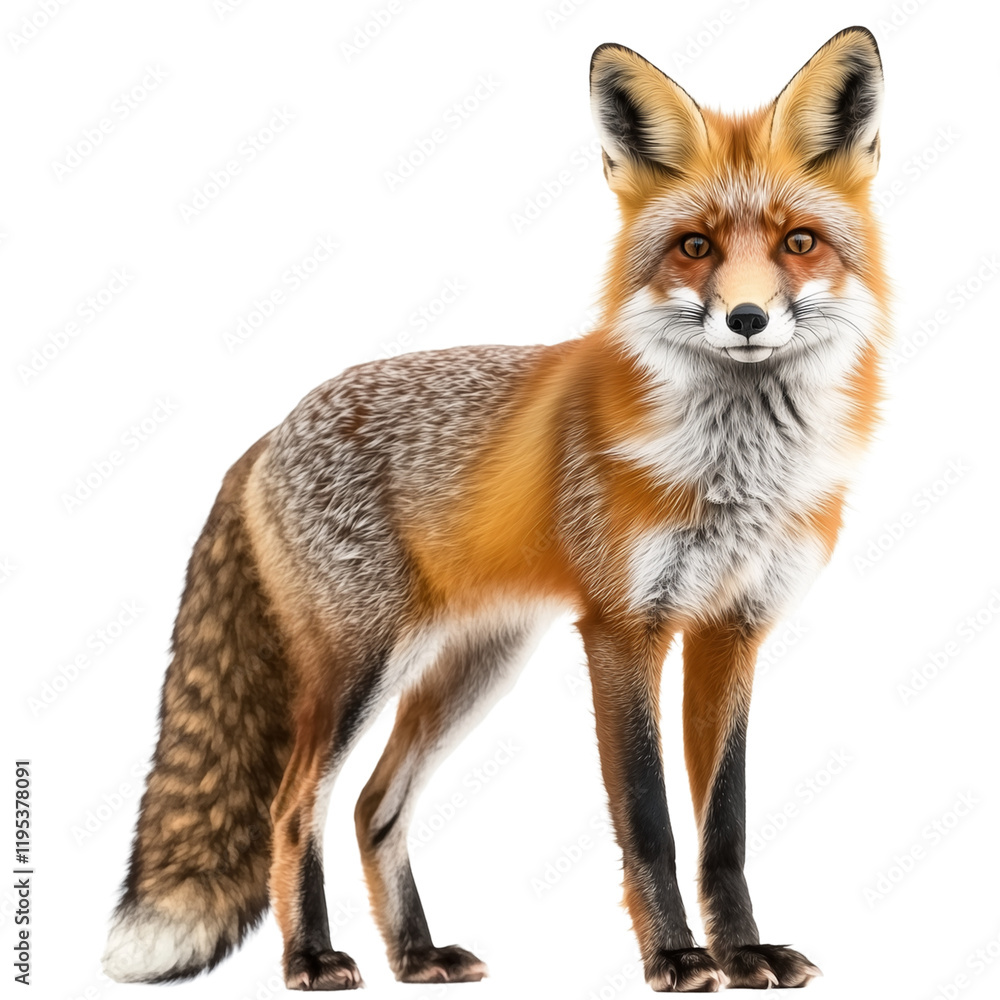 Fototapeta premium Red Fox Clipart Vector Illustration, Wildlife Art Design