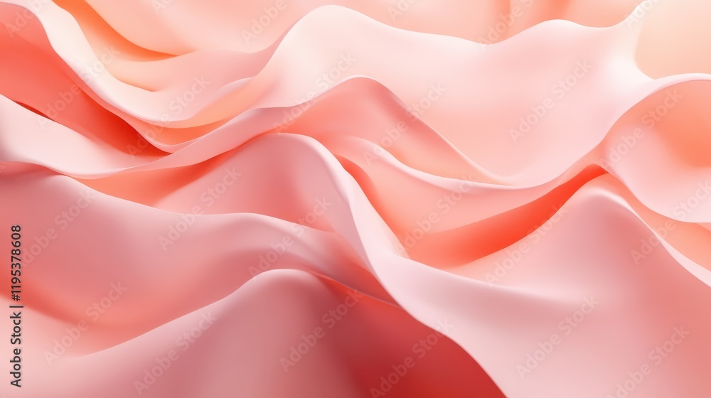 Obraz premium Soft pastel gradient creates a soothing abstract background with flowing lines and gentle waves