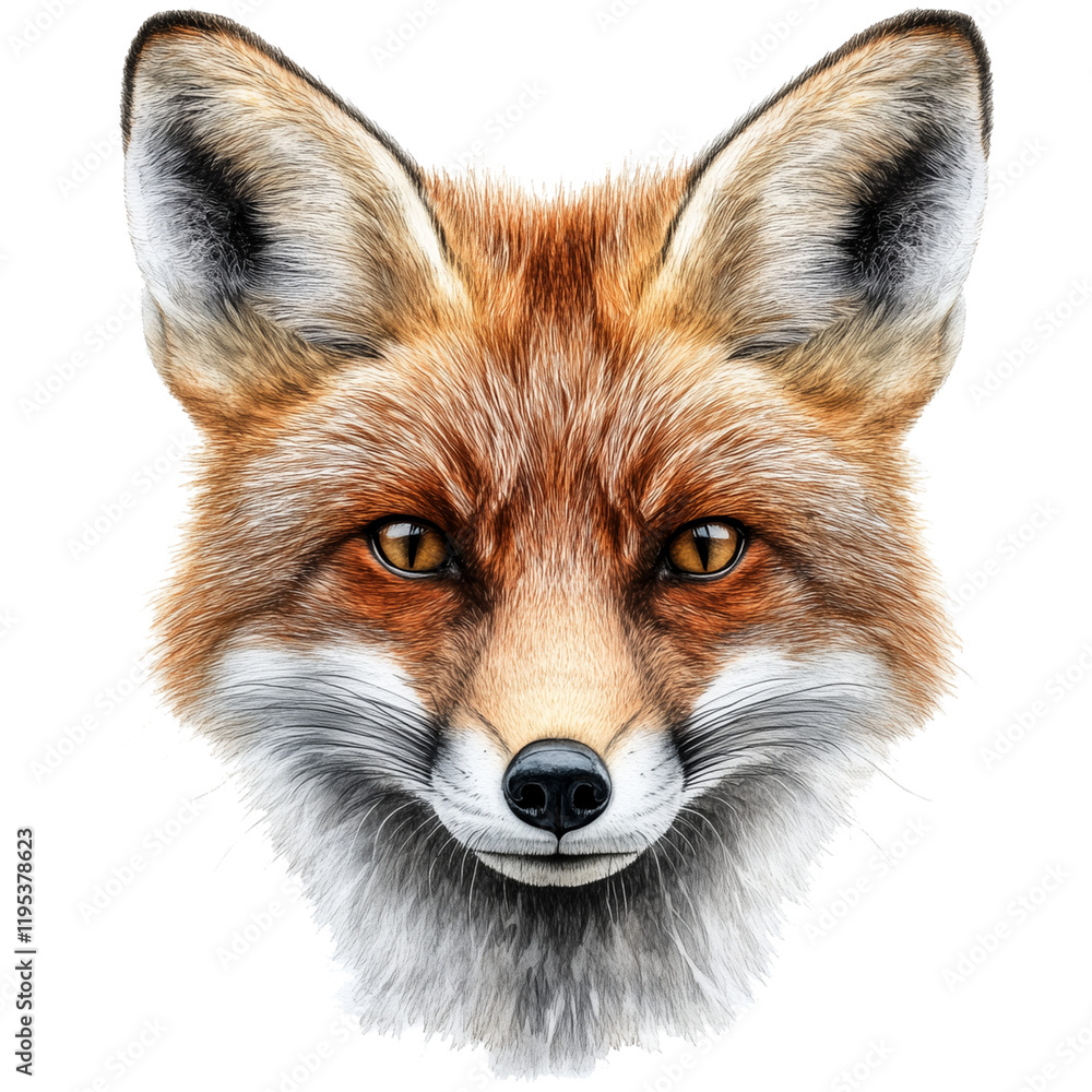 Red Fox Clipart Vector Illustration, Wildlife Art Design Red Fox Clipart Vector Illustration, Wildlife Art Design