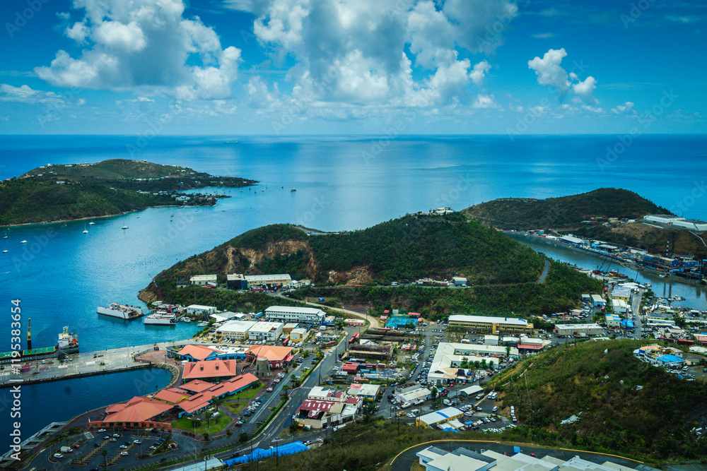 Obraz premium Aerieal View of St. Thomas, US Virgin Islands