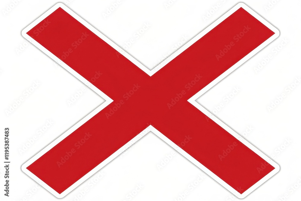 A Red Cross Symbol with a White Border on a White Background for Graphic Design Projects A Red Cross Symbol with a White Border on a White Background for Graphic Design Projects