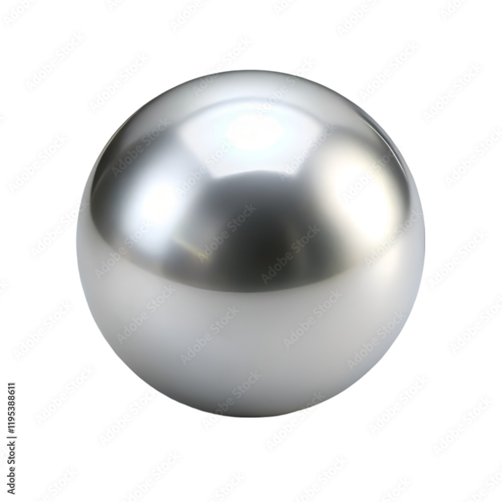 Sliver ball isolated on transparent background Sliver ball isolated on transparent background