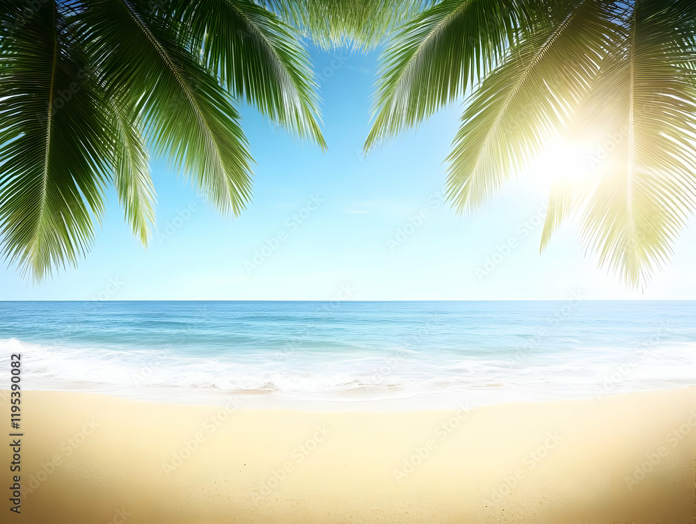 Sunny Beach Background Illustration Sunny Beach Background Illustration