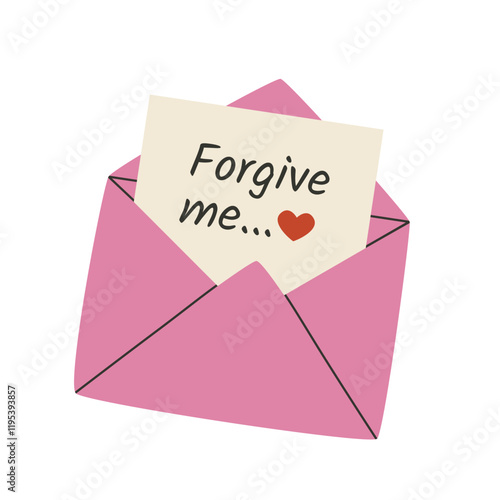 Sorry letter in envelope