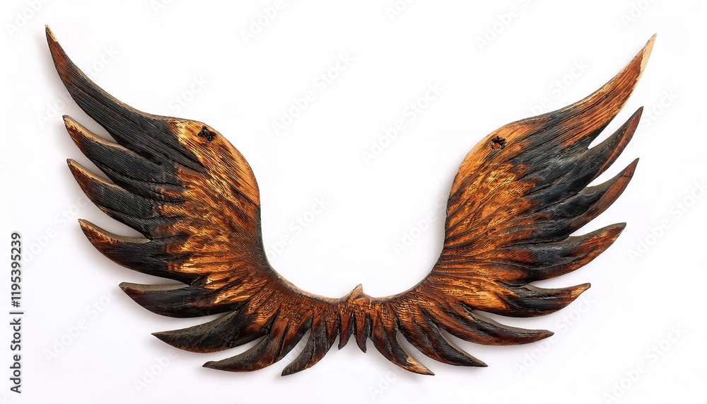 Obraz premium phoenix charred wood mythological creature is an immortal bird that cyclically regenerates or is otherwise born again and obtains new life by rising from the ashes. Isolated on white background