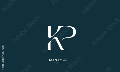Alphabet letter icon logo KP