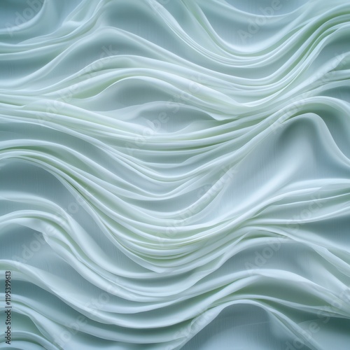 Wallpaper Mural Elegant Draped Fabric  Soft White Silk Waves  Abstract Texture Background Torontodigital.ca